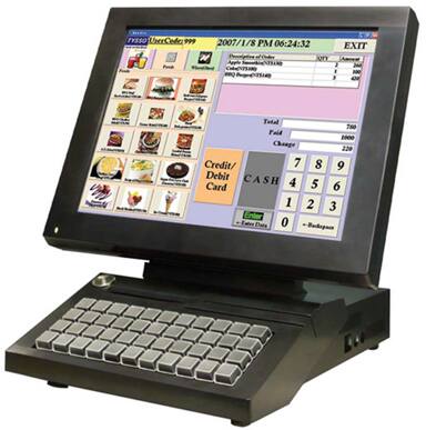 Touchscreen tabletop POS terminal